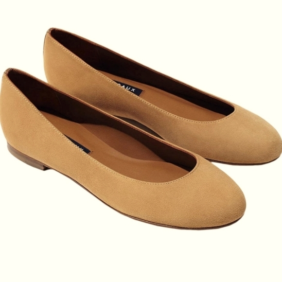 Margaux Shoes - Margaux The Classic Ballet Flat in Cacao Suede and Tan Size 7.5